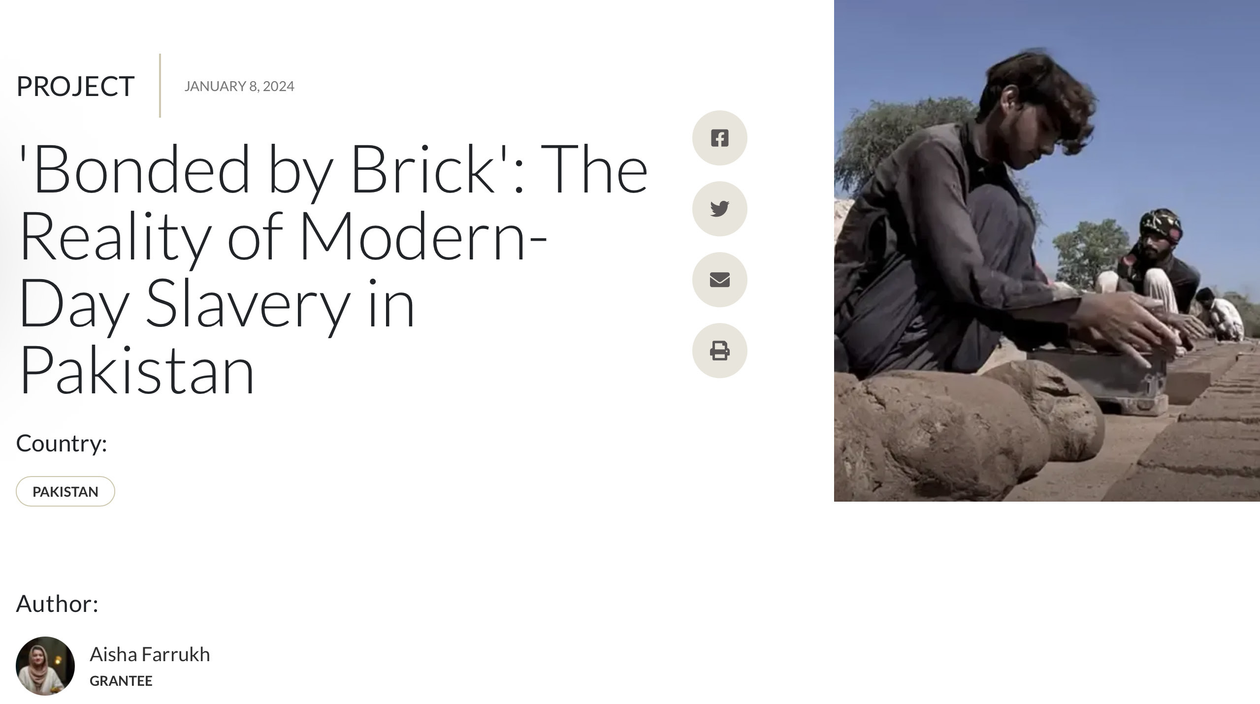 Bonded by Brick: modern-day slavery in Pakistan