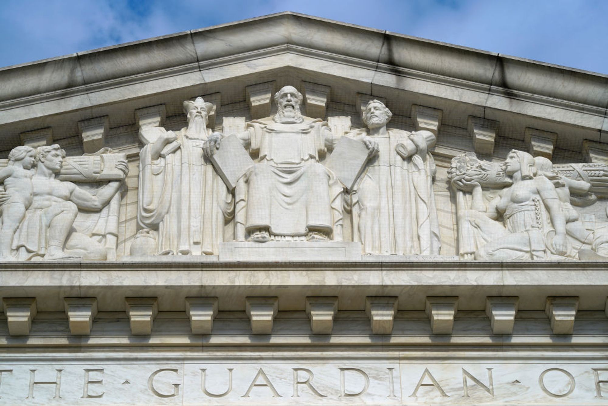 Moses depicted among the lawgivers at the U.S. Supreme Court